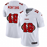 Nike 49ers 16 Joe Montana White Shadow Logo Limited Jersey Yhua,baseball caps,new era cap wholesale,wholesale hats